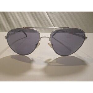 Calvin Klein R167S 045 Sunglasses Silver Metal Frame, Gray Lens 58-16-140